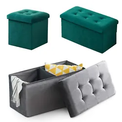 Made with a velvet cover and a foam seat for a great sitting feeling; it actually doubles as a shoe stool, footstool,...