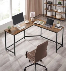 BUREAU D’ANGLE , TABLE EN L , pour travailler , Révisier, Gaming, montage facile.
