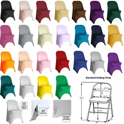 Durable and of premium quality, our spandex folding chair cover in white is designed to fit any standard folding chair....