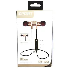 BT-22 Magnetic Wireless Bluetooth In Ear Sports Headphone Headset GOLD BT-22 Magnetic Wireless Bluetooth In Ear Sports...