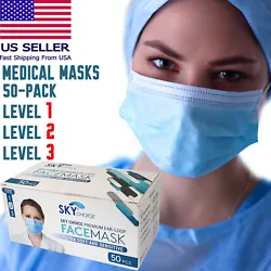 Surgical Mask Elastic Ear Loop Disposable Face Filter. Level 1 to Level 3 (Optional) Masks. 