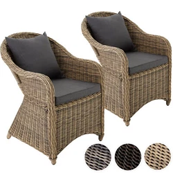 Chaise Fauteuil de jardin de salon en Résine Tressée Aluminium avec Coussin 71 cm x 60 cm x 84 cm TECTAKE. Dans ce...