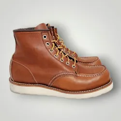 Barely Used Red Wing Heritage Moc Toe Boots 875 7.5 D 7.5D Classic Crepe Sole.