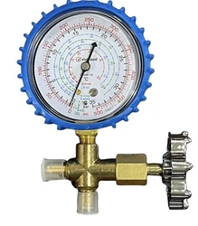 SINGLE MANIFOLD. Manifold for for use with different refrigerants, support.