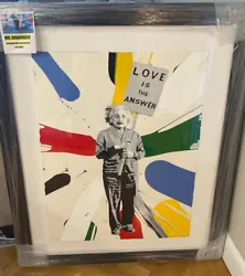 Mr. Brainwash Original Hand Signed 1/1 COA Albert Einstein Love is the Answer. Comes with Certificate of Authenticity...