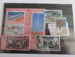 timbres francais poste aerienne du 45 au 52.manque le 46