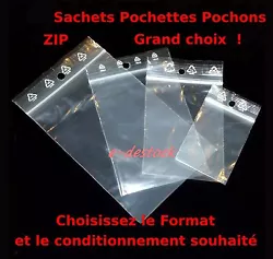 POCHETTES SACHETS ZIP AU CHOIX. >>> COMPARATIF AUTRES FORMATS DE POCHETTES ZIP 