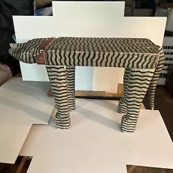 1980’s Hand Carved & Painted Indonesian Style Striped Cat Accent Table. One of my Grandma’s treasures picked up...