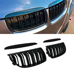 Fit for BMW 3-Series E91 Wagon 2006-2008 Pre-facelift. Fit for BMW 3-Series E90 Sedan 2005-2008 Pre-facelift. Grille...