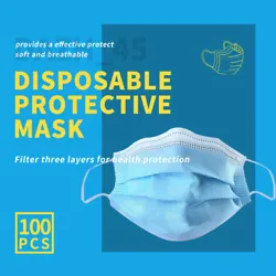 The 3 ply non-woven disposable mask is made of 3 ply non-woven material, it is healthy and safe for you to use. Cover...