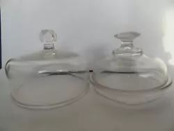 I have for sale a two 19th century blown glass apothecary jar lids.