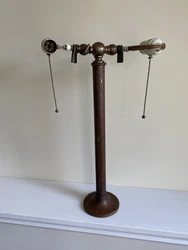 Just as seen with no breaks or cracks. No shades. Excellent original piece. App. 19 1/2” h Base is app. 4 5/8” d...