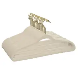 Our Ultra Slim hangers will help to organize your closet with both style and functionality. These flocked suit hangers...