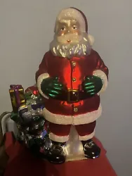 vintage blown glass santa statue. 14 “ tall with green velvet on bottom for scratch protection. Great holiday piece !...