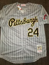 Barry Bonds Pittsburgh Pirates Gray with Pinstripes #24 Replica Baseball Jersey. Team: Pittsburgh Pirates. while doing...