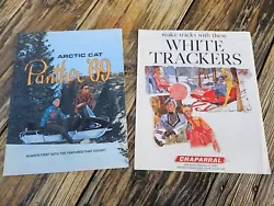 This vintage sales brochures features the Arctic Cat and Chaparral snowmobiles from the 1960s. The brochures showcase...