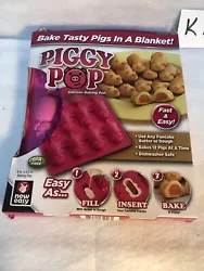 Piggy Pop Pancake Pigs in a Blanket Silicone Baking Mold Pan As Seen on TV. Condition is New. Box has some damage see...