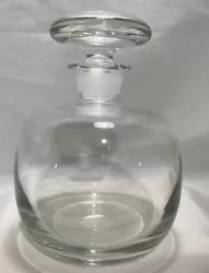 Vintage Hand Blown Clear Thick Glass Liquor Wine Decanter Bottle and StopperUsed…Excellent Condition…No chips or...