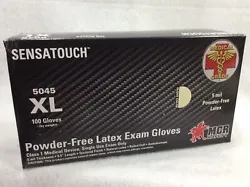 LATEX EXAM GLOVES MCR X-LARGE (100 count) 5 mil, no.5045 Sensatouch.