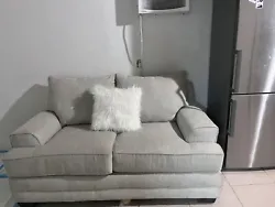 Couch sofa. - BEIGE SMALL COUCH.