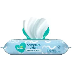 Pampers Complete Clean wipes clean from top to bottom. • Baby wipes with a soft touch and durable strength clean from...