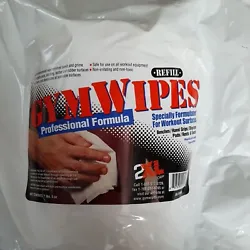 GYM WIPES Refill Professional Formula 2XL. 700 Wipes New in the original packaging Pre-moistened wipes Cleans,...