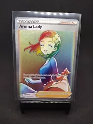 Aroma Lady 221/203 Evolving Skies NM Full Art Secret Rainbow Rare Pokemon Card.