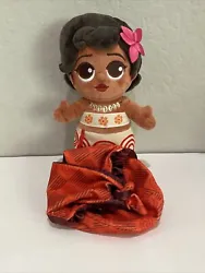 Disney Parks Princess Baby Moana in Blanket Pouch Plush 11” Stuffed DollIn good preowned condition No visible...