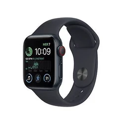 Watch SE GPS+Cellular 2eme generation, boîtier alumininium Minuit 40mm Bracelet Sport Minuit Détection des...