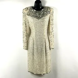 Kathryn Conover. Mother of the Groom. fully beaded and sequin embellished. Mother of the Bride. Modest Sheath Shift....