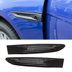 1Pair ABS Carbon Fiber Style Side Fender Air Vent Cover Trim Fit for Jaguar F-pace 2016-2018. Color: Carbon Fiber...