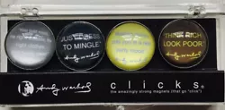 Andy Warhol iPop Arts CLICKS Magnets Set of 4. Each magnet has a quote and signed.1 : “You just need the right...