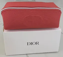Limited edition DIOR Beaute pouch. -Made exclusively for Parfums Christian Dior. -Coral color body made of 100%...