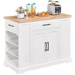 【Ultra-Large Capacity】Featuring a wide desktop, a big drawer, 2 side drawers, a double-door cabinet, and 2 side...