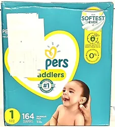 Keep your baby dry and comfortable with Pampers Swaddlers Active Baby Diapers, available in size 1 and with 164 count....
