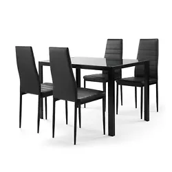 COMPLETE DINING SET : It contains four chairs and a dining table. Table(W D H) : 47.25