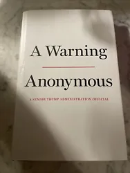A Warning by Anonymous (Hardcover, 2019).