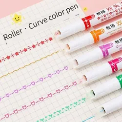 Function: Marker / Highlighter / drawing art / Gift. 3/6PCS Highlighter Pen. Inspiration: Curve liner. Style:Double pen...