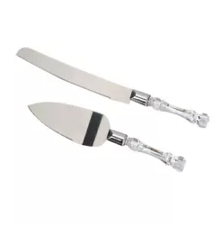 Made with stainless steel wedding cake server set. - Wedding knife is 13