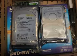 Maxtor Diamond Max 9 Hard Drive. OCZ dual channel kit. All sealed and not tested therefore sold AS IS. Western Digital...