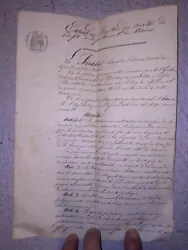Ancien Extrait Manuscrit Registre arrêté Préfet Du Rhône 19e Siècle . État : Occasion Papier datant de 1856?, il...