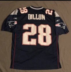 New England Patriots Corey Dillon Jersey Heavy-Wear Reebok Men’s Size XL NFL.