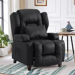 【EASILY PUSH BACK RECLINER CHAIR】The backrest of our recliner can be tilted from 110 to 160 degrees, providing you...