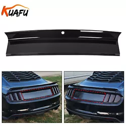 For 2015-2020 Ford Mustang GT. Finish: Glossy Anti-UV Coating. 1x Rear Black Trunk Center Lid Cover. Seats & Seats...