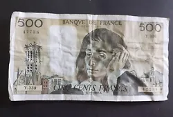 billets 500 francs Pascal.en parfait  état. Envoie rapide