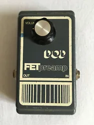DOD Fet preamp full working order. Made in the USA in 1981. It is 9v battery powered. Battery plug connector is...