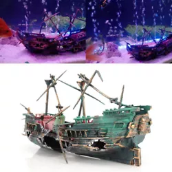 Decorates this boat wreck shape decor underwater, and adds more nature and historical factors to your room. This...