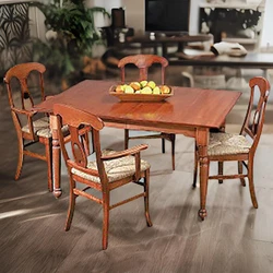 The Harvest Farm Dining Room table is made of birch and hand finished to a warm glow with our Autumn stain, then...