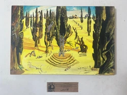Salvador Dalí. Hanmade painting on canvas.