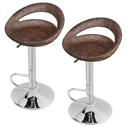 Features a comfortable, reinforced thicken rattan padded seat. -This stool can swivel 360 degrees and the hydraulic...